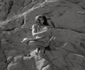 Dasha Malygina B&amp;W nude at the beach from ls dasha y anya nude