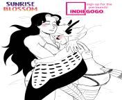 My LGBT monster girl comic is live for pre-launch mailing lists! ~ Sunrise Blossom on Indiegogo, free bookmarks for those who sign up early and later buy a physical copy of the comic! from girl comic six sexy grill
