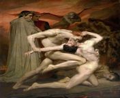 Dante and Virgil in hell, 1850, by French academic painter William-Adolphe Bouguereau. Currently on display at the Muse dOrsay, Paris, France. (718900) from virgil status