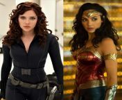Rough sex with Scarlett Johansson as Black Widow or Gal Gadot as Wonder Woman from hulk fucking with scarlett johansson black