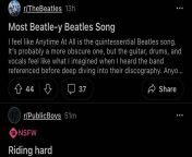 what is the most beetle infested beatles song? from the most wanted desi beautiful cute village girl fucking part
