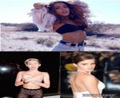 Ariana Grande, Miley Cyrus, and Emma Watson tease and edge for 2 hours with a cock ring. Who do you finally blow your seed inside? from ariana grande and emma watson dress up fuck