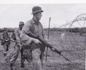 Vietnam War. Phuoc Tuy Province. 1967. New Zealand troops of Victor Company, Royal New Zealand Infantry Regiment, patrol along the perimeter of a minefield near The Horseshoe. (736 x 550) from new zealand xxxxxxxxxx porn