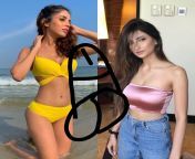 Palak Tiwari &amp; Priya Banerjee sucking 1 cock @ the Beach from priya banerjee xxx comes kalyani nude fake fucked pussy