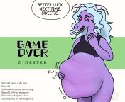 &#123;image&#125; Losing to a tutorial NPC (llamutt_lumen) [female pred] [digestion] [furry] [dragon] [implied reformation] [video game] from giantess game vore crush
