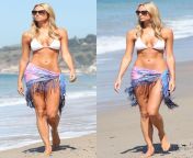 Stacy Keibler in a white bikini on the beach from 1572375 stacy keibler wwe fakes wrestling jpg
