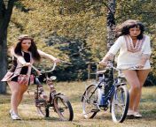 Mona and Silke have been friends since childhood. Location is unknown but may be in Germany. Date is c1969. from 24 mona and s