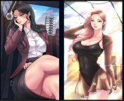 Art Differences of Artist Black Rabbit one year apart. I feel like the artist overdid the lighting on the right. Sauce: Cohabitation with my Ex-Wife (or Living with my Ex-Wife) [Left] and Dance Department Female Sunbaes (or Dancing with the Girls) [Right] from blowing dick makes my ex wife happy