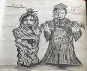 My quick pencil sketch of a Jiangshi (Chinese zombie) and his Pocong (Malay shroud ghost) friend. Hed appreciate a kind soul help untie her burial shroud so she can return to the afterlife. from www pron malaysia malay co