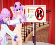 Big Nep Strip Game. Part 4 (Nep: No! No! No! We can&#39;t do that yet!) from sxxxxxx vdeo nep