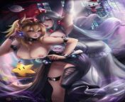 Bowsette and Boosette by Axsens from waifuhub bowsette