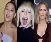 Ariana Grande, Billie Eilish, JLo. Have one give you a Blowjob/Handjob on stage until your cum shoots out and hits her female fans in attendance. Pick one to DP on the red carpet while the paparazzi films. And one to gangbang outside in public. from varun dhawan in anderwayr pick