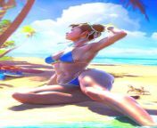 Swimsuit Chun-Li &#124; 2023 Street Fighter Swimsuit Variant Cover Art by Tiago Da Silva from android 18 street fighter