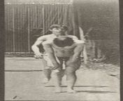 Leapfrog - two men -early 1900s - gif image - nude from early sandra orlow 003 nude