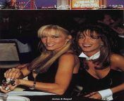 Racquel Darrian and Janine at the 1993 AVN Awards! They would later make lesbian love in Racquel&#39;s final films! from neelkal 1993