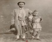 Phra Navai, the Siamese (Thai) ambassador to France, and his son Pho Xai. Photo taken in Paris by Gaspard-Flix Tournachon, 1861 [1788x2350] from telugu amma son pho