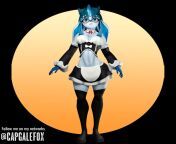 3D glaceon maid - 3D model made by CapGalefox (me) [F] from 3d katun