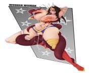 Artist: mchoi141 / DC: Wonder Woman - Big tits - Nipple fuck - Tentacles - Stomach deformation from 17 fuck 35 woman