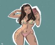Fun bikini girl - Art by me from bathing suit hot bikini girl sexy one jpg 300x300 jpg