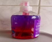 My parents refilled the red soap with purple soap from medimix soap 19aroja aunty