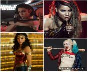 DCEU girls: Would you rather pussyfuck Mary Elizabeth Winstead (Huntress) and Jurnee Smollett (Black Canary) or get a double BJ from Gal Gadot (Wonder Woman) and Margot Robbie (Harley Quinn) from gal gadot nude modeling and woman woman 1984 outtakes uncovered