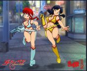 Ranma and Akane as the Dirty Pair (moechiki) from ranma xxx