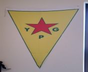 I think this is so clean! Flag of the Kurdish Peoples Protection Units. from kurdish