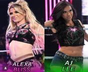 Who have best belly button Alexa Bliss Or AJ Lee?! from xxx school girl aj 16
