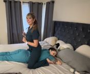 Whats better than one sexy girl in scrubs? Two sexy girls in scrubs ???????????? ?? from girl bf sex videosxx sexy le