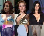 Black Widow Edition [Scarlett Johansson, Florence Pugh, Rachel Weisz] 1) BJ + Cum in mouth 2) Titfuck + Cum on tits 3) Anal + Creampie from black cok cum in mouth