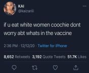 Vagina of white girl = toxic waste from vagina of girl