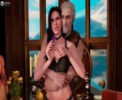 Yennefer and Geralt 3d art (by AstexR34) from spudnuts lolicon 3d art 48 jpg