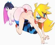 Panty and Stocking ass to ass [Panty and Stocking] (xu53r) from stocking ass