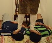 Indian Mistress Trampling Two Slaves at Ones. You like to replace them ? from indian chest trampling