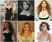 WYR hold a throatfuck competition with Jennifer Lawrence, Bryce Dallas Howard, and Amy Adams or Scarlett Johansson, Peyton List, and Lauren Cohen? from peyton list xxx