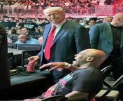 Mike Tyson and Donald Trump at the UFC Event from beyblade tyson and hilary