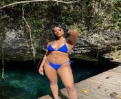 British Indian Beauty in Blue Bikini from indian new xxxxn blue flim xzzocom