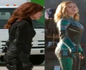 Black Widow [Scarlett Johansson] or Captain Marvel [Brie Larson] who would you rather pound? from scarlett johansson and captain america