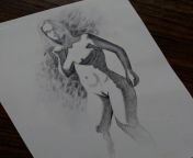 Nude Lady, me, Graphite, 2021. from marvadi nude lady