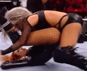 Becky getting folded and dry humped like a sex toy by Liv Morgan from pussy girl getting dry humped with panties pulled down by