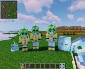 My friend is making a minecraft mod that allows you to interact with various anime girl, and the latest one is none other than our beloved slime! (more info in comments) from minecraft mod lunabe