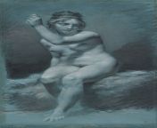 Pierre-Paul Prud&#39;hon - Study Of A Female Nude (1800) from amala paul kundi nude