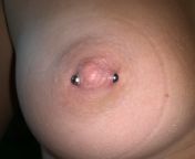 NSFW: whats wrong with my nipple piercing.... I got my nipples pierced 2 weeks ago and my left nipple is healing just fine but my right one is having some problems. I attached a pic of it, its been more sensitive, has bruising, and it looks like my nipp from aunty showing boobs nipple piercing