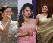 Lust for a Navel becomes irresistible when its behind a transparent saree, agreed?! (Tamanna, Trisha, Kajal) from transparent saree ass