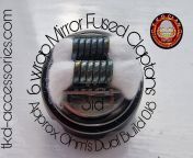 Fresh build with some stunning 6 wrap Mirror Fused Claptons from The Kilted Devils Coils look at the stunning colours theMirror Fused Claptons are perfect for any single deck or dual deck rda or rta fancy some for yourself visit tkd-accessories.com #TKDco from hemalatha antey nudegla rta