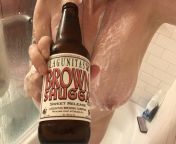 Nsfw lagunitas brown shugga is as yummy as shower beer colleagues have led me to believe. Also there is fine print on the label that was pointed out to me...my bouche (and brain) is amused from fng shugga