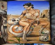 Rey Skywalker likes BB-8 and D-0 , Acrylics (Jeremy Worst) 2020 from jeremy hutchins nude