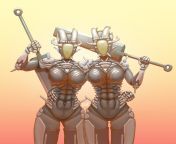 Shek twins girls. Atomic Heart - Kenshi crossover fan art. from shek credits