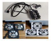 [Mod-approved] Selling 3 Corsair LL120 RGB Fans with Corsair Lighting Node Core and Deepcool Fan Hub from 20190 node mujry