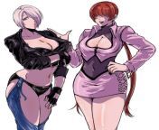 (Angel) and (Shermie) from KOF are my topbusty sexy sluts in fighting games, they are so PERFECT. from kof iori an